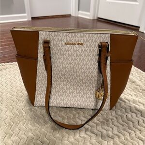 Michael Kors Brown and Cream Women's Bag